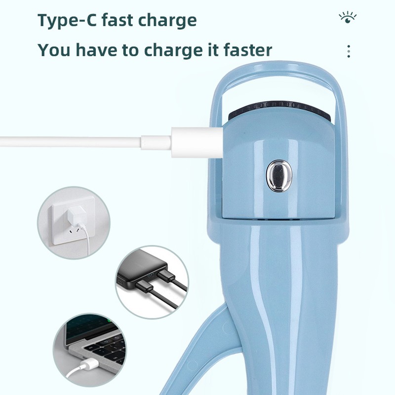 Heated Eyelash Curler 3 Heating Modes Rechargeable Electric Heat Eyelash