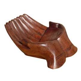 Wogeka Handbowl Pair Abstract Wood Bowl Sculpture Decoration