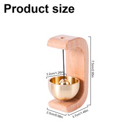 2pcs Shopkeepers Bell for Door Opening, Magnetic Aura Shopkeepers Bell Simple Design Wood Doorbell Easy to Use Wind Chime for Cafe Front Door Pet Store Refrigerator Gift