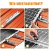 Solar Panel Bracket Flat Roof, 6 Aluminium Mounting Rail &