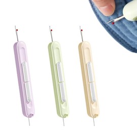 Pack of 3 2 in 1 Needle Threader and Seam Ripper, Threading Aid for Sewing Needles, Seam Ripper, Threader for Needles, Needle Threader for Hand Sewing and Sewing Machines, DIY Embroidery Needle