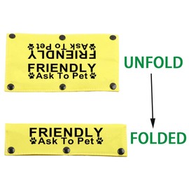 Not Friendly Ask To Pet Dog Lead Give Me Space Dog Leash Wrap Rescue Dog Lead Cover (FRIENDLY Ask To Pet sleeves)
