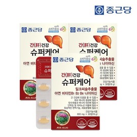 Jongkundang 종근당 간건강 슈퍼케어 600mgX30정 3세트 (3개월분) Jonggeundang Liver Health Super Care 600mg X 30 Tablets 3 Sets (3 Month Supply)