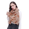 Fox Animal Print Women's Scarf Shawl Wrap Lightweight (Camel)