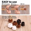 FLOOR GUARD 16PCS Clear Silicone Chair Leg Protectors with Felt