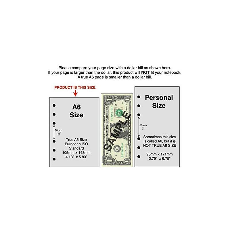 A6 Size Note Paper Planner Insert with Subject Line, for