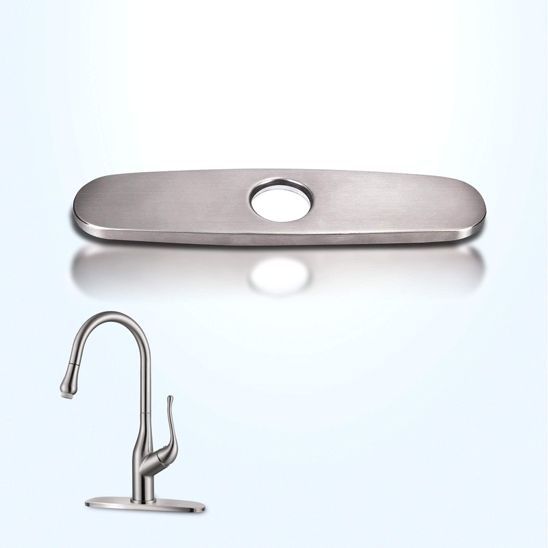 Brushed Nickel 10-inch Hole Cover Deck Stainless Steel Sink Hole