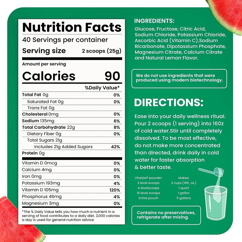 Vitalyte Electrolyte Powder Drink Mix, Isotonic Electrolyte Hydration Mix, Case