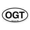 OGT Ogunquit ME Oval Car Sticker Indoor Outdoor 5" x 3"