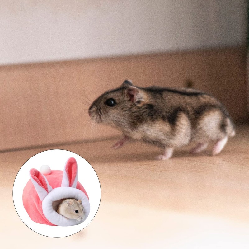 Lotsdonxia Cozy Winter Hamster Nest, Miniature Soft & Warm Pet