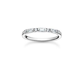 THOMAS SABO Ring White Stones 925 Sterling Silver TR2348, Sterling Silver, Cubic Zirconia