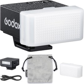 GODOX iM20 Camera Flash Mini Camera Flash, 5 Levels Flash Power, 6000K±200K Mini Flash with Diffusion Dome