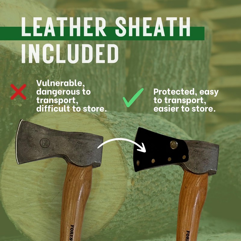 FORESTER Woodman 24in Wood Cutting Axe with Sheath - Multipurpose