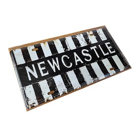 Newcastle Metal Tin Sign Vintage Style - 30x15cm - Retro Wall Art Plaque, Bar, Man Cave, Home Decor