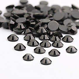 Crystal Hotfix Rhinestone,Machine Cut Stone 100pcs/pkg (Jet Black,SS34/7mm)