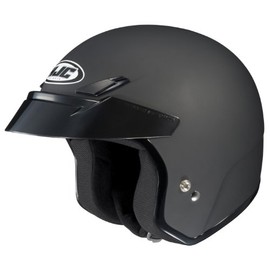 HJC CS-5 Open-Face Motorcycle Helmet (Flat Black, Medium)