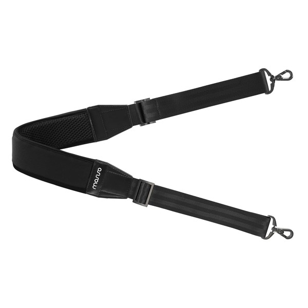 MOSISO 59 inch Shoulder Strap,Soft Adjustable Breathable Universal Replacement Non-Slip Strap with Fix Padded & Metal Swivel Hooks for Laptop Shoulder Bag/Messenger Bag/Crossbody Bag/Duffel, Black