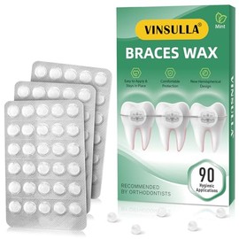 Cera ortodóntica para aparatos ortopédicos – 90 piezas de cera dental higiénica puntos con menta