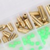 T0048 75PCS 5size Brass Weights Fishing Sinkers with 5size Plastic