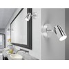 meineWunschleuchte Bathroom Wall Spotlight 1-Bulb Silver Chrome Swivelling IP44