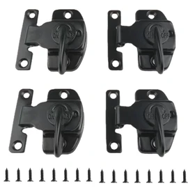 4 PCS Black Metal Dining Table Locks Dining Training Table Buckles Latches Table Connectors Leaf Latch Hardware Accessories Buckles Connectors Toggle Clamp for Case Box