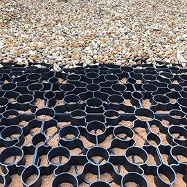 The Garden Range X-Grid - Gravel & Ground Reinforcement Grid Single Panel - Black