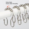 Goowin Shower Curtain Hooks, Rust Resistant Shower Curtain Rings Metal