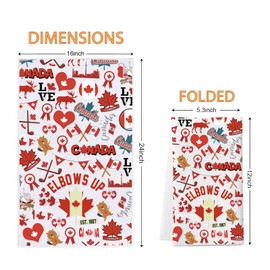 WCGXKO Elbows Up Canada Kitchen Towel Canadian Pride Gift Canadian Forever Gift Funny Canada Day Merch (Elbows Towel CA)