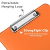 Hnogri Plastic Clipboards, Orange Clip Board Standard A4 Letter Size