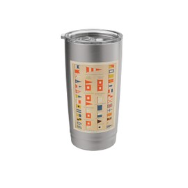 International Maritime Signal Flags Diagram (1924) Stainless Steel Insulated Tumbler