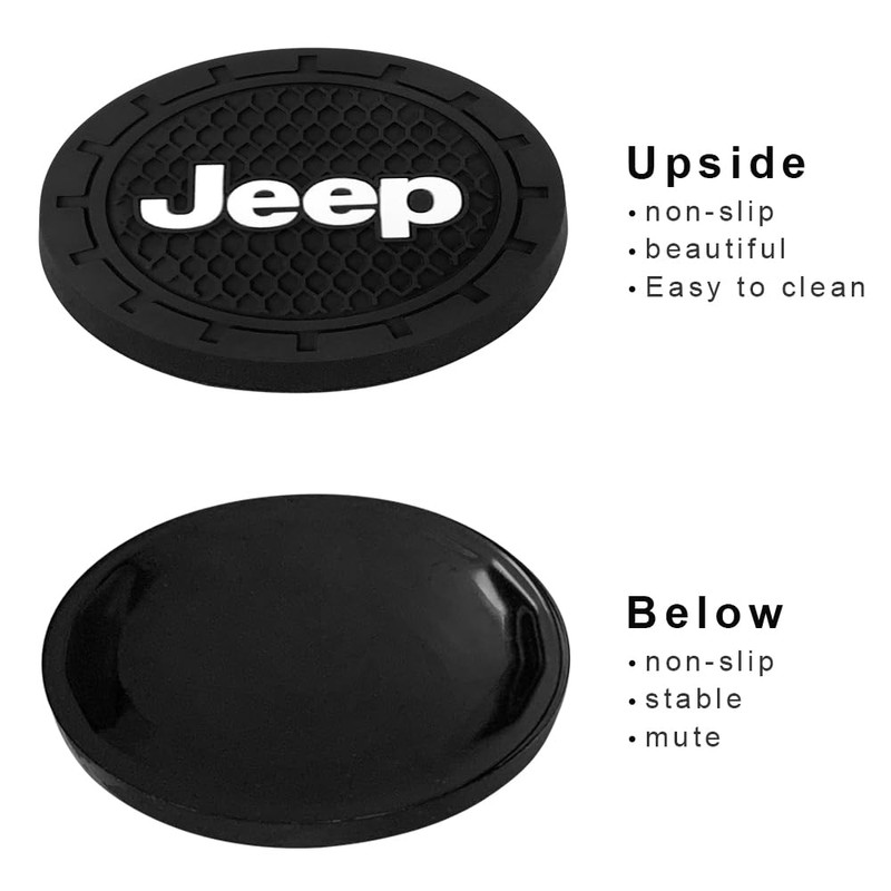 Car Cup Holder Coaster for Jeep,Silicone Cupholder Coaster,Car Interior Accessories,2.76