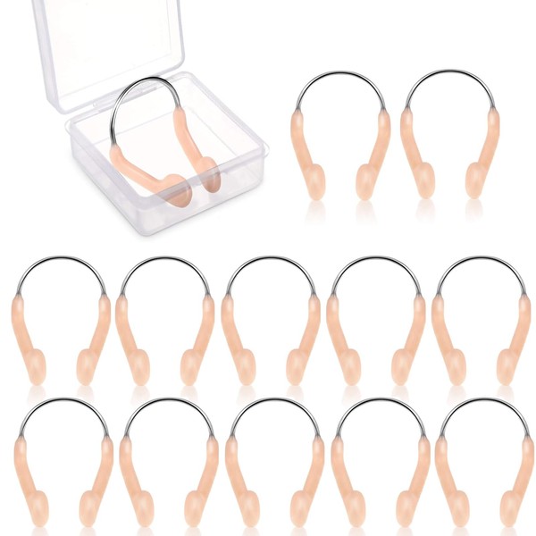 Forreen Nose Clip Swimming Pack of 12 Nose Clip Locks