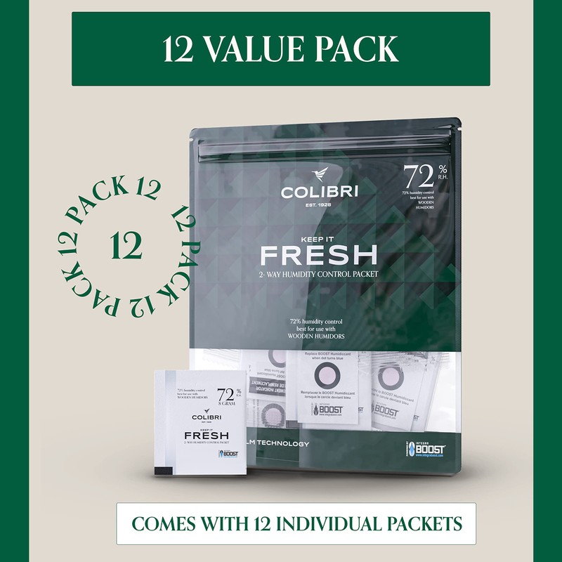 Colibri Fresh - Humidity Control Packs – RH 72%, 8