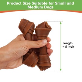 MON2SUN Rawhide Free Dog Treats, Peanut Butter Bones, 5 Inch 12 Count Chews for Small and Medium Dogs, Healthy Bones for Balanced Nutrition (Peanut Butter, 25.4 Ounce -Pack of 1)