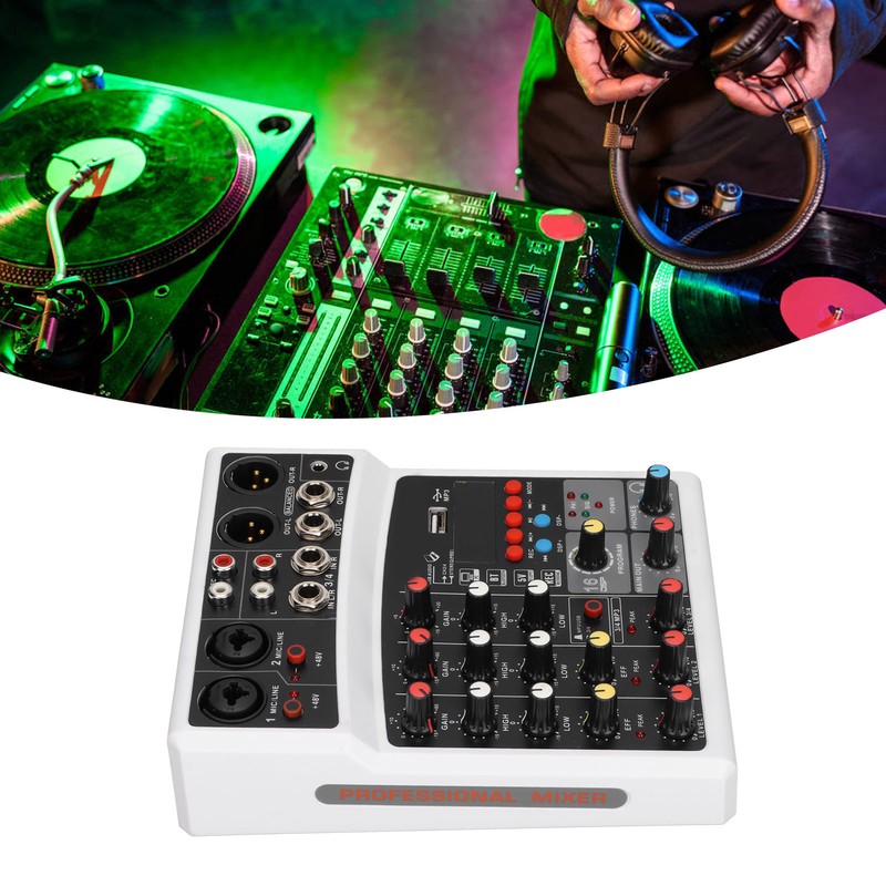 BMG‑04D 4 Channel Mixer 48V Phantom Power Stereo Recording 4