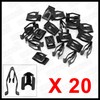 Hihaha 20Pcs Black Auto Car Dash Dashboard Console Trim Metal