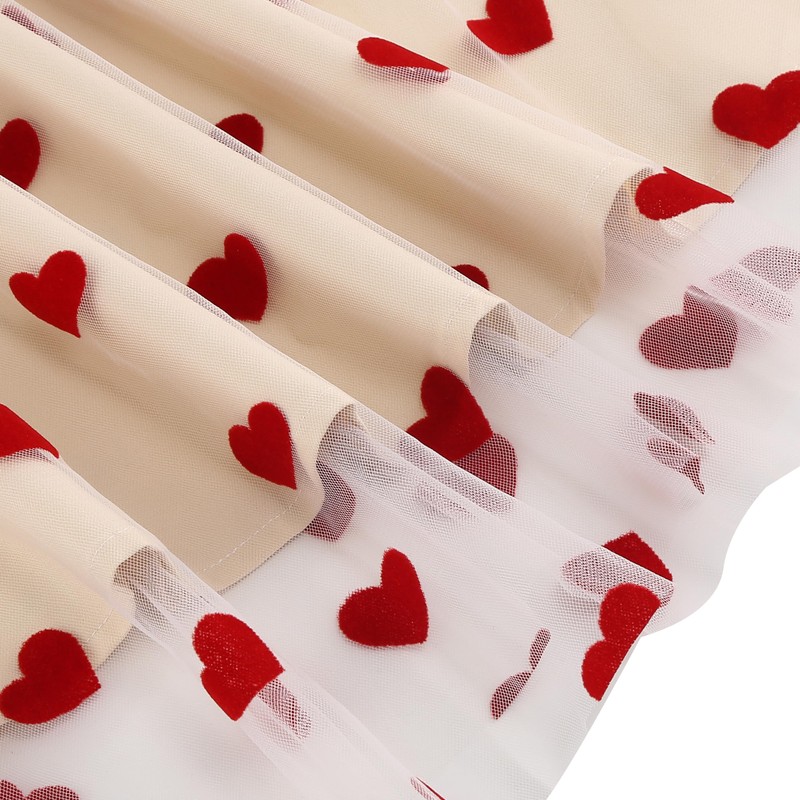 Valentines Dresses for Women Tulle Dresses Short Sweetheart Mesh Sheer