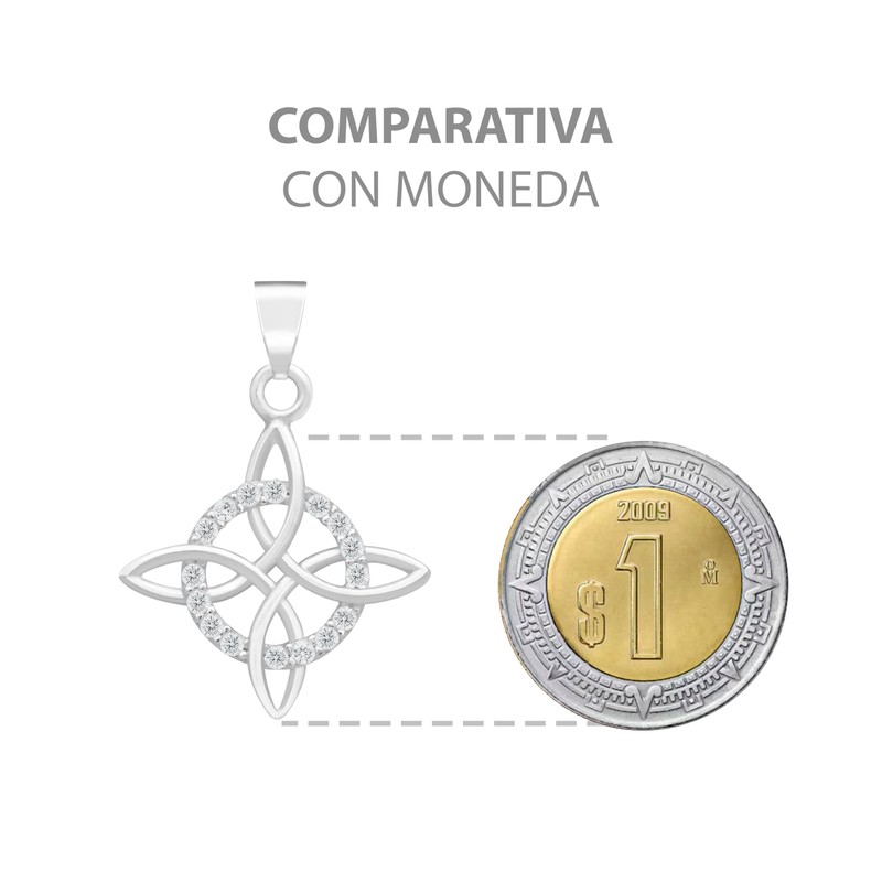 JOYARIS - Dije Nudo De Bruja Con Zirconias Amuleto En