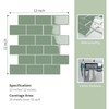 10 Sheet Thicker Subway Tiles Peel and Stick Backsplash,12"x12" Green