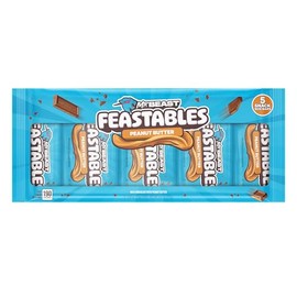 Mr. Beast Feastables Peanut Butter Milk Chocolate Bar - 1.24 oz (35g) - 5 Count