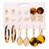 Deluxe Aretes 9 En 1 Playa Concha Carey Fantasía De