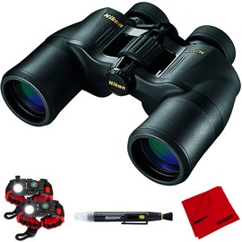 Nikon 8245 ACULON 8x42 Binoculars Bundle with Deco Essentials 2-Pack Tactical Emergency Paracord Bracelet, LCD/Lens Cleaning Pen and Deco Gear 6 x 6 inch Microfiber Cleaning Cloth