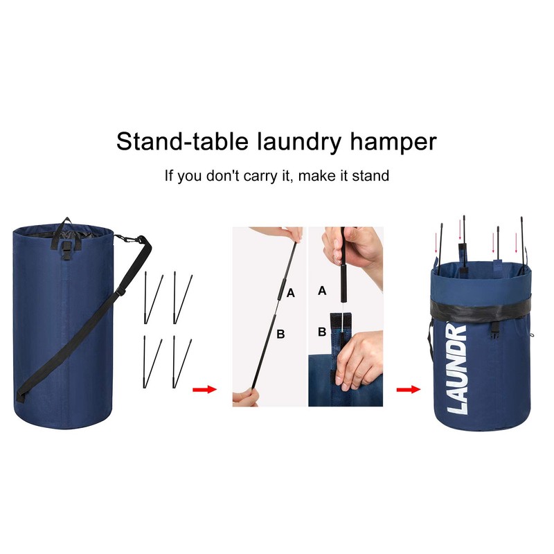 Chrislley 106L Extra Large Laundry Hamper with Drawstring Dorm Room