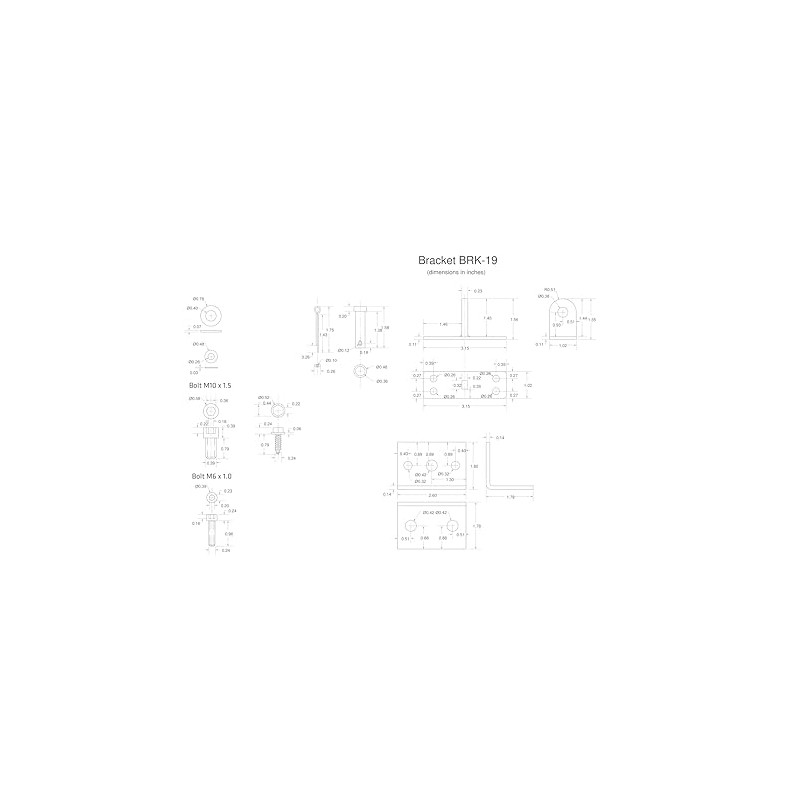 Progressive Automations Mounting Bracket BRK-19 Set for Linear actuators, Made