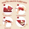 Zhanmai 2 Pack Christmas Puzzle Box Gift Wooden Magic Impossible