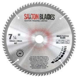 TCT18580TTCG20B Saxton TCT Circular Saw Blade 185mm x 80T x 20mm Bore (16mm ring) Aluminium Laminate Hardwood