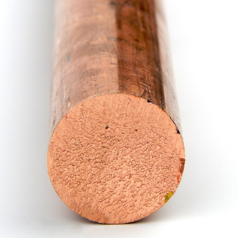110 Copper Round Bar, Unpolished (Mill) Finish, H04 Temper, ASTM