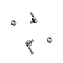 NEX Performance Forged Alloy Angled Valve Stem with Pre-Applied Threadlocker Nut, 0.357in (8.3mm) Size, Silver