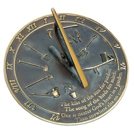 Rome RM2307 Brass Sundial "Kiss of the Sun"