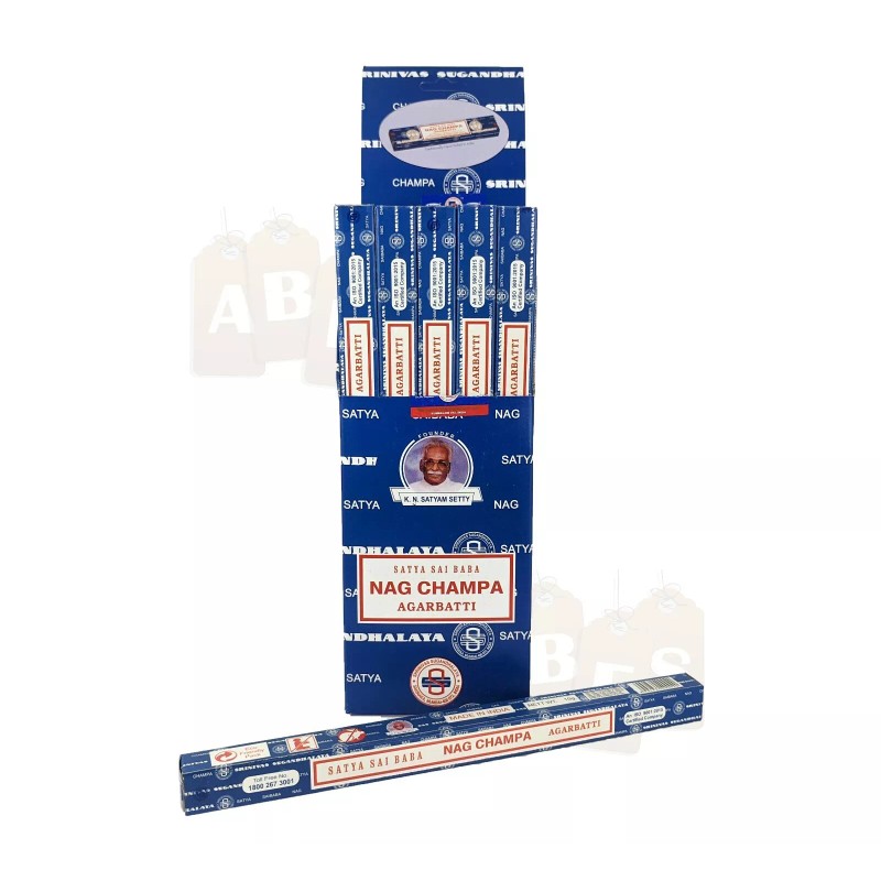 Satya Sai Baba Nag Champa Incense Sticks, Original Blue Box